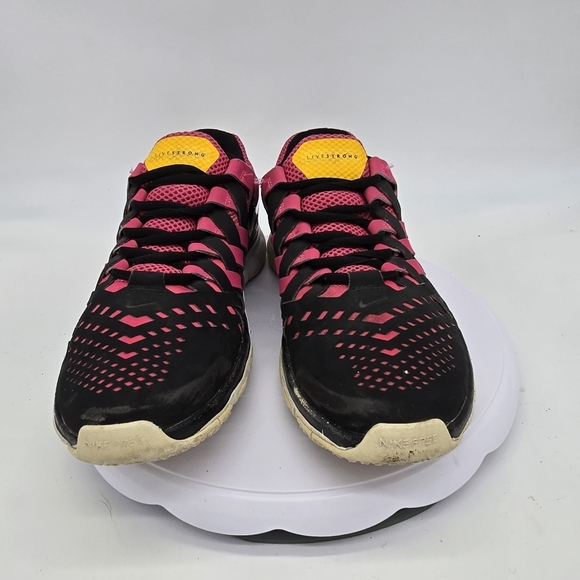 Nike Shoes Men 9 Free 5.0 LiveStrong Trainers Black Vivid Pink Sneakers - Picture 2 of 9